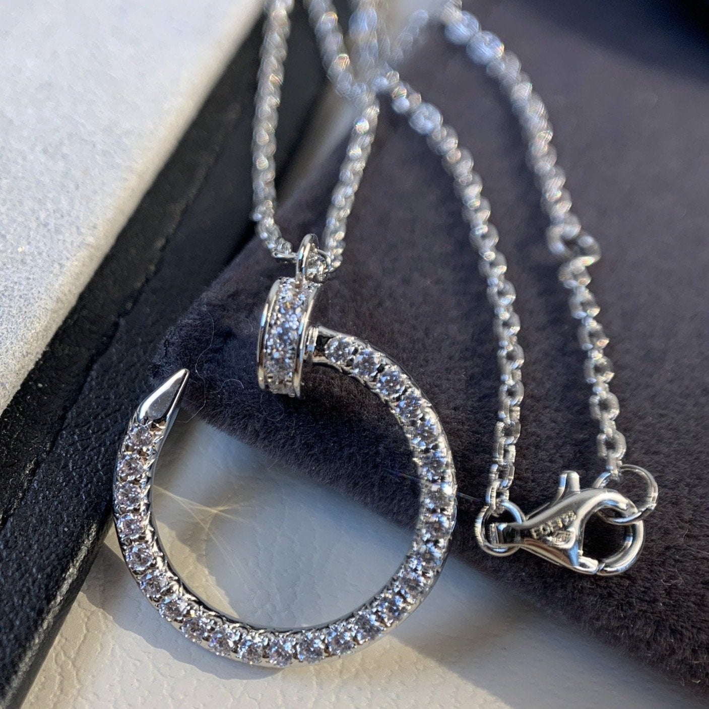 [Raffine]JUSTE NECKLACE SILVER DIAMONDS