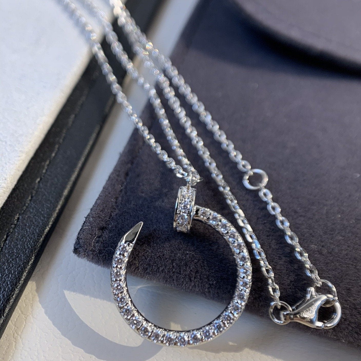 [Raffine]JUSTE NECKLACE SILVER DIAMONDS