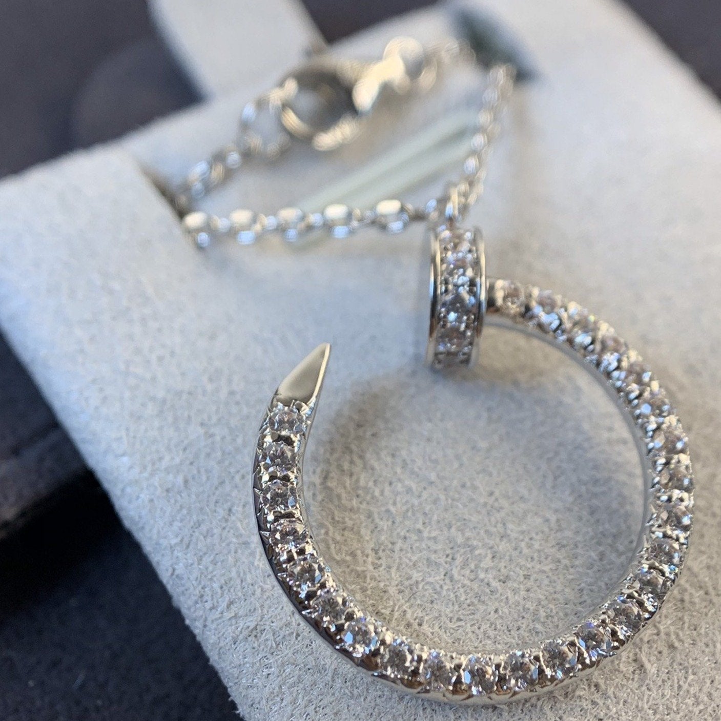 [Raffine]JUSTE NECKLACE SILVER DIAMONDS