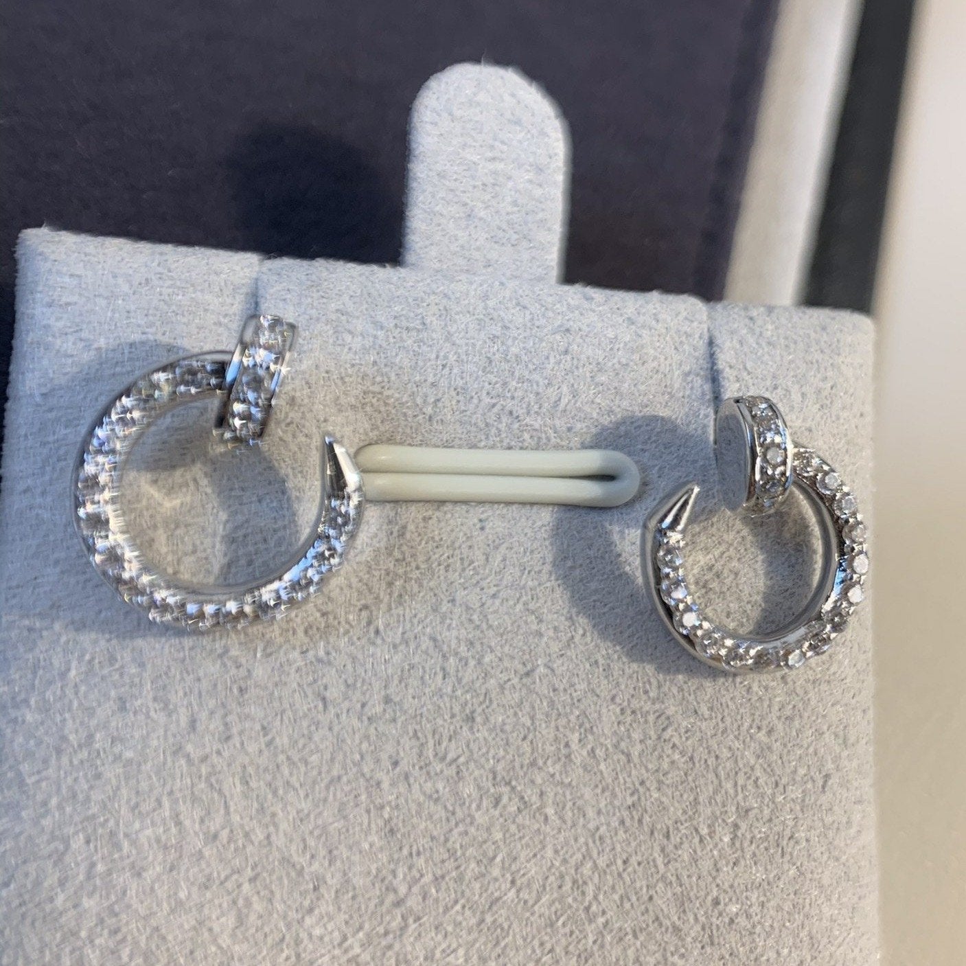 [Raffine]JUSTE EARRINGS SILVER DIAMONDS