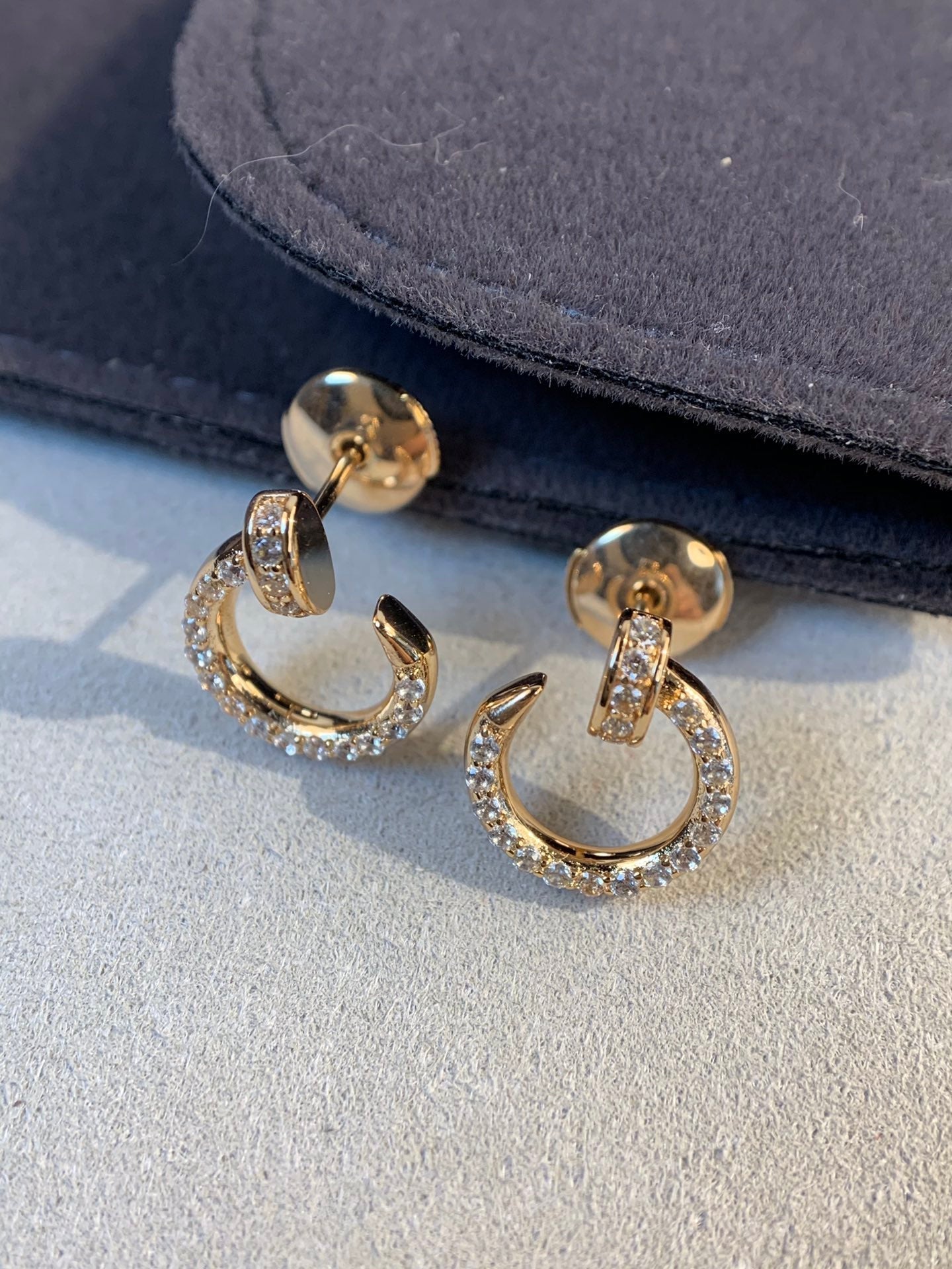 [Raffine]JUSTE EARRINGS GOLD DIAMONDS