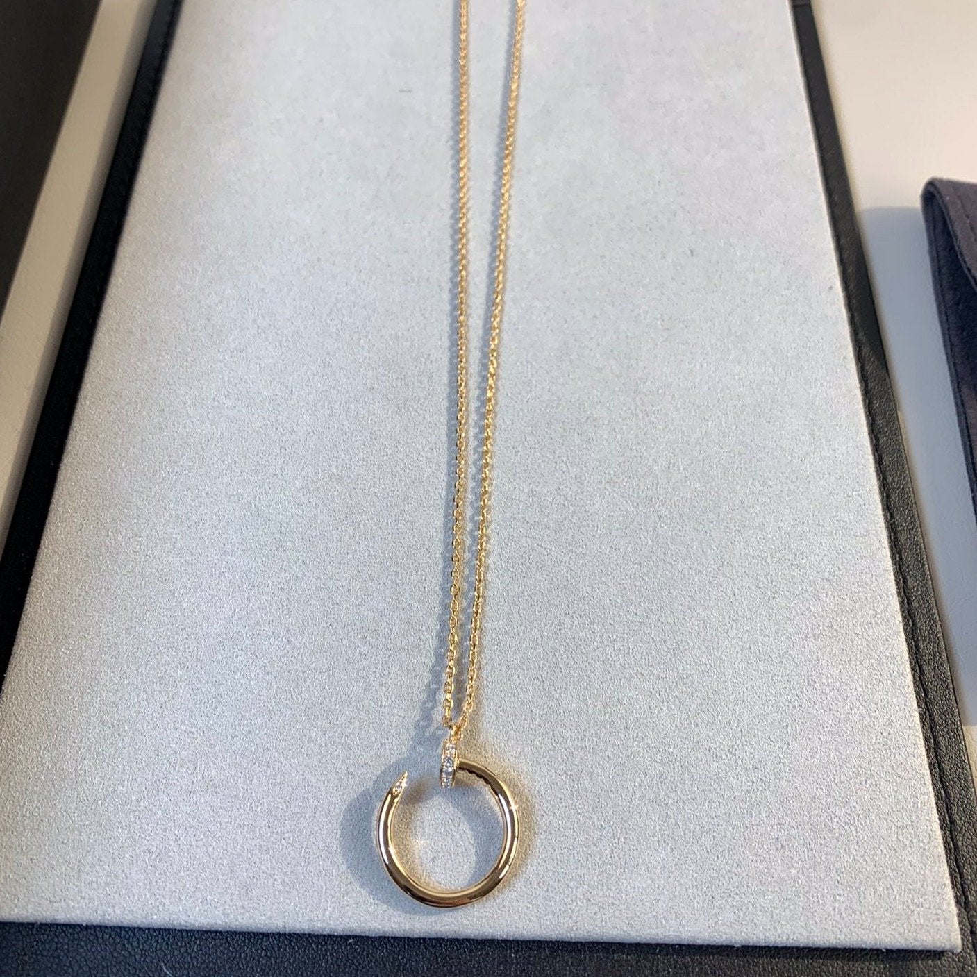 [Raffine]JUSTE NECKLACE PINK GOLD