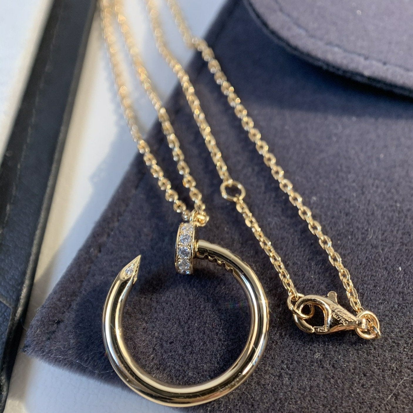 [Raffine]JUSTE NECKLACE PINK GOLD