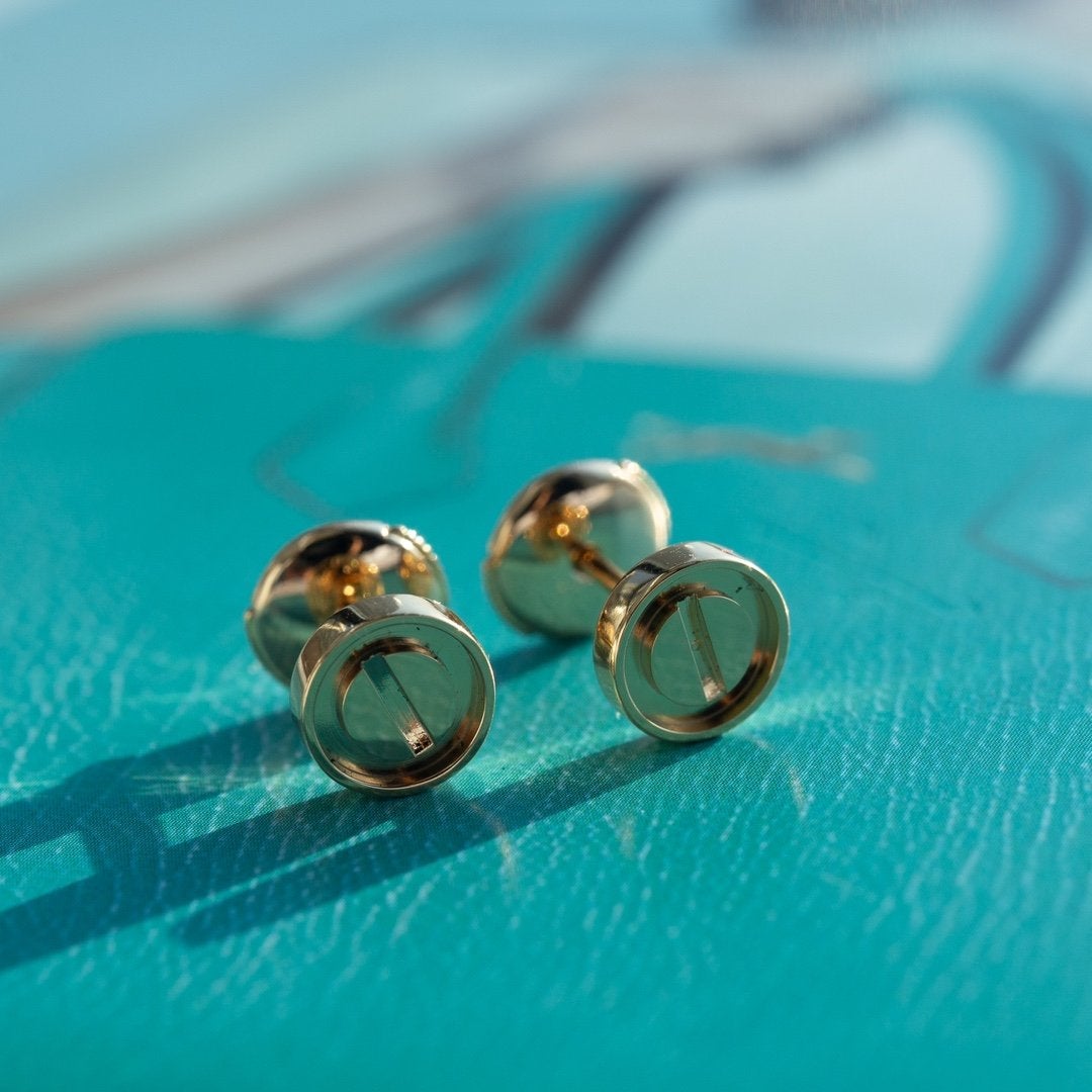 [Raffine]LOVE EARRINGS PINK GOLD 10MM