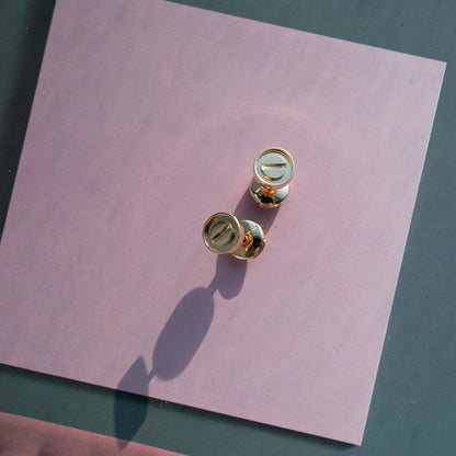 [Raffine]LOVE EARRINGS PINK GOLD 10MM