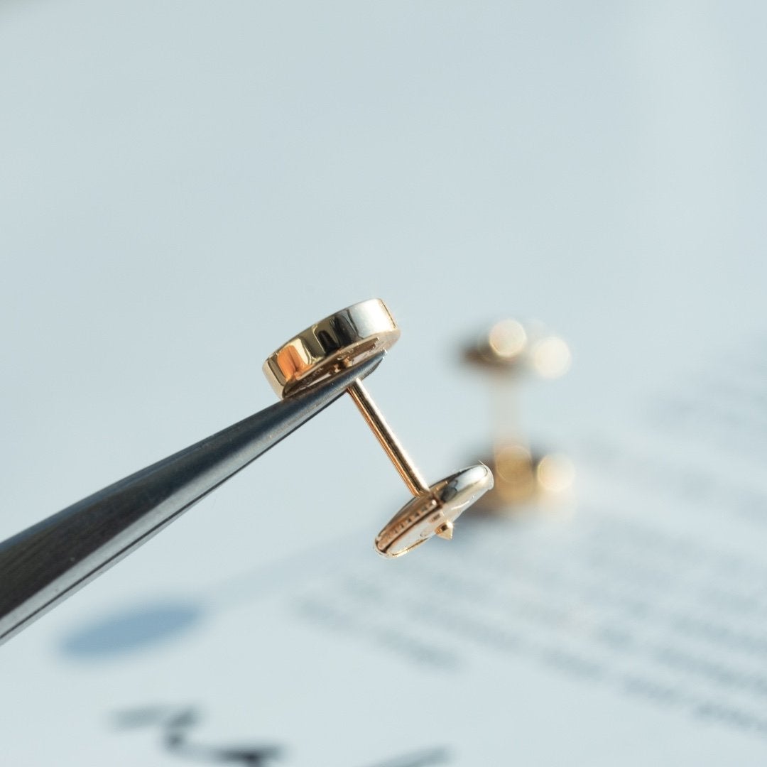 [Raffine]LOVE EARRINGS PINK GOLD 10MM