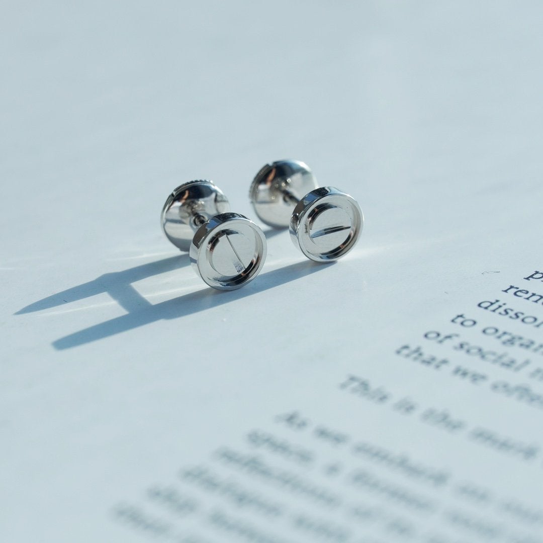 [Raffine]LOVE EARRINGS SILVER 10MM