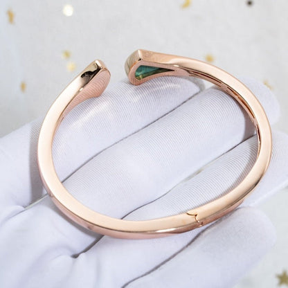 [Raffine]DREAM BRACELET OPEN MALACHITE PINK GOLD