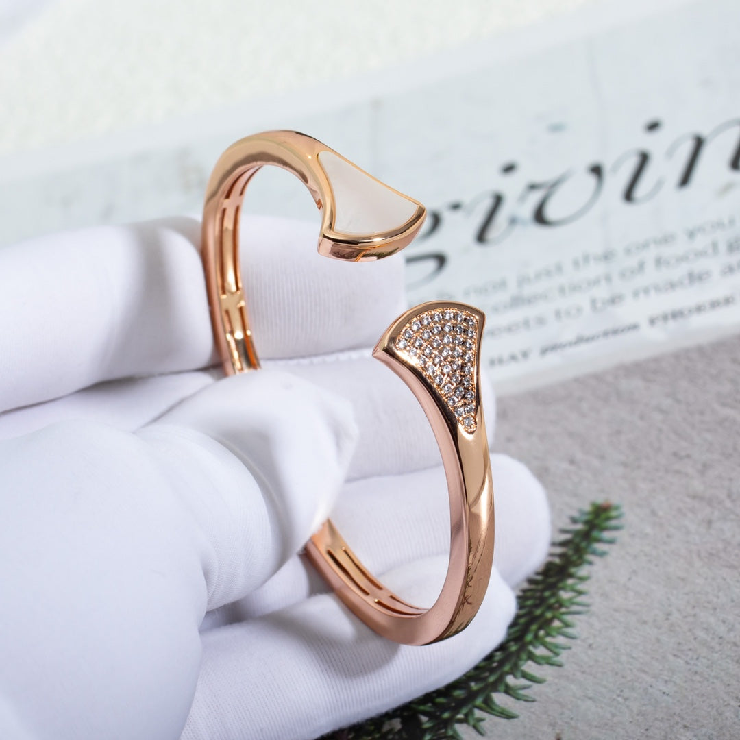 [Raffine]DREAM BRACELET OPEN PINK GOLD MOP DIAMOND