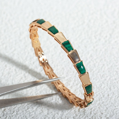 [Raffine]SERPENTI BRACELET PINK GOLD MALACHITE