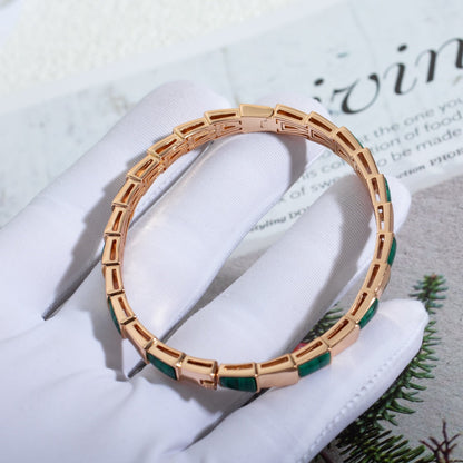 [Raffine]SERPENTI BRACELET PINK GOLD MALACHITE