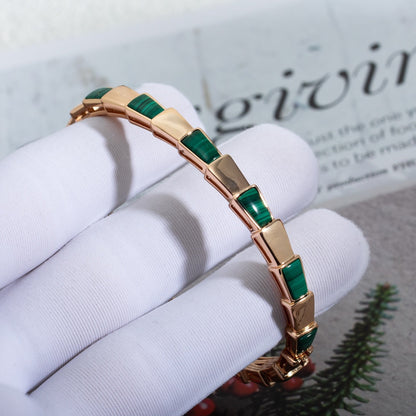 [Raffine]SERPENTI BRACELET PINK GOLD MALACHITE