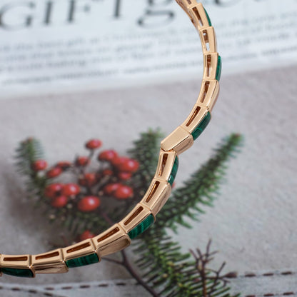 [Raffine]SERPENTI BRACELET PINK GOLD MALACHITE