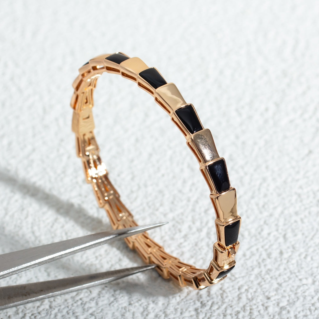 [Raffine]SERPENTI BRACELET PINK GOLD ONYX