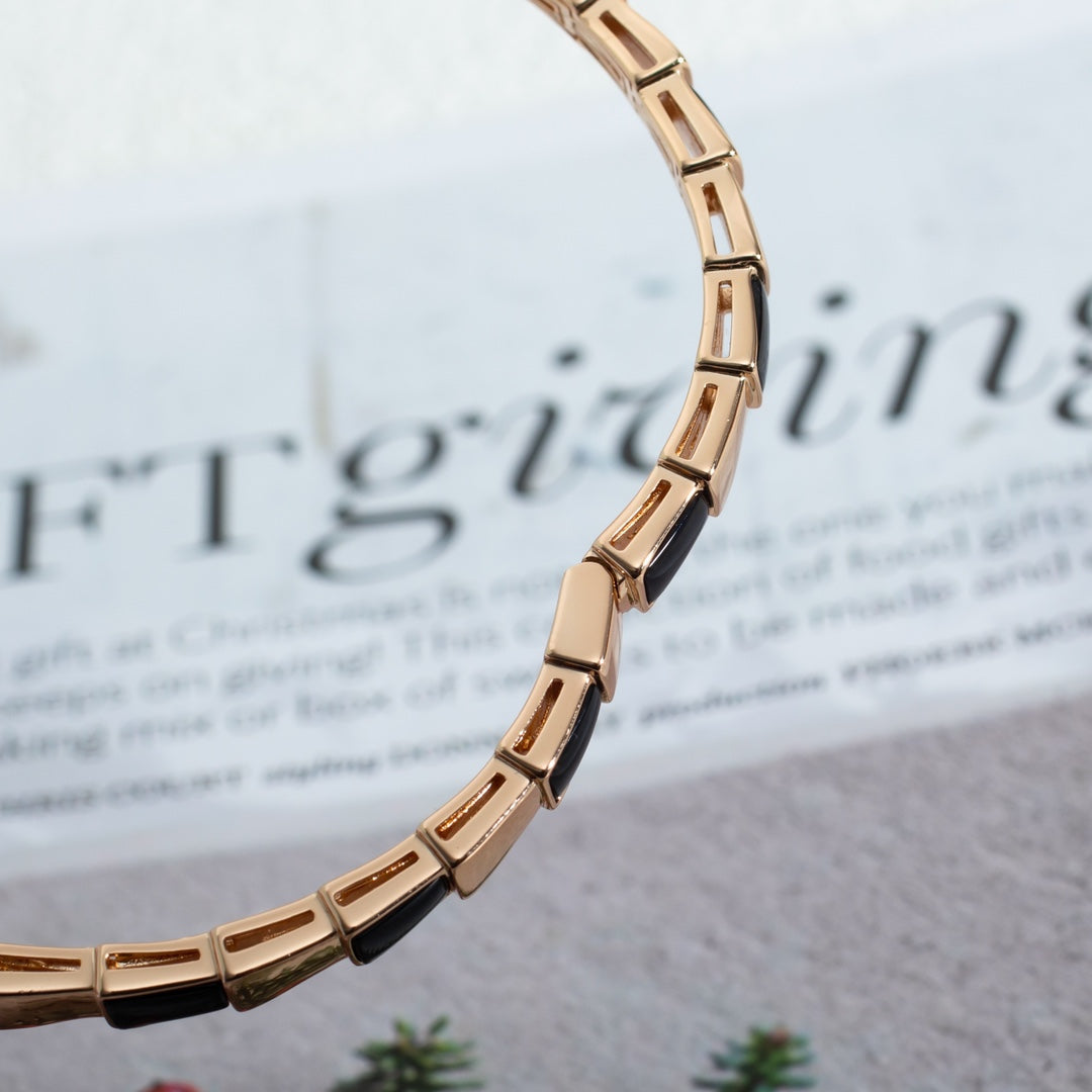 [Raffine]SERPENTI BRACELET PINK GOLD ONYX