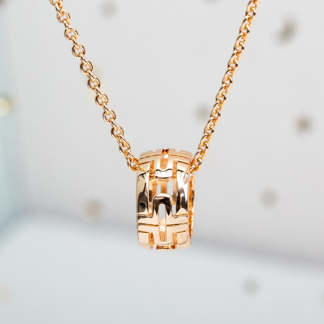 [Raffine]PARENTESI NECKLACE PINK GOLD