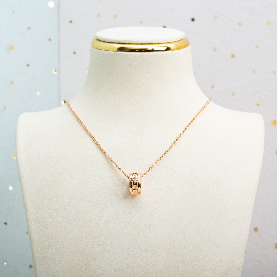 [Raffine]PARENTESI NECKLACE PINK GOLD