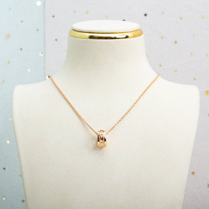 [Raffine]PARENTESI NECKLACE PINK GOLD