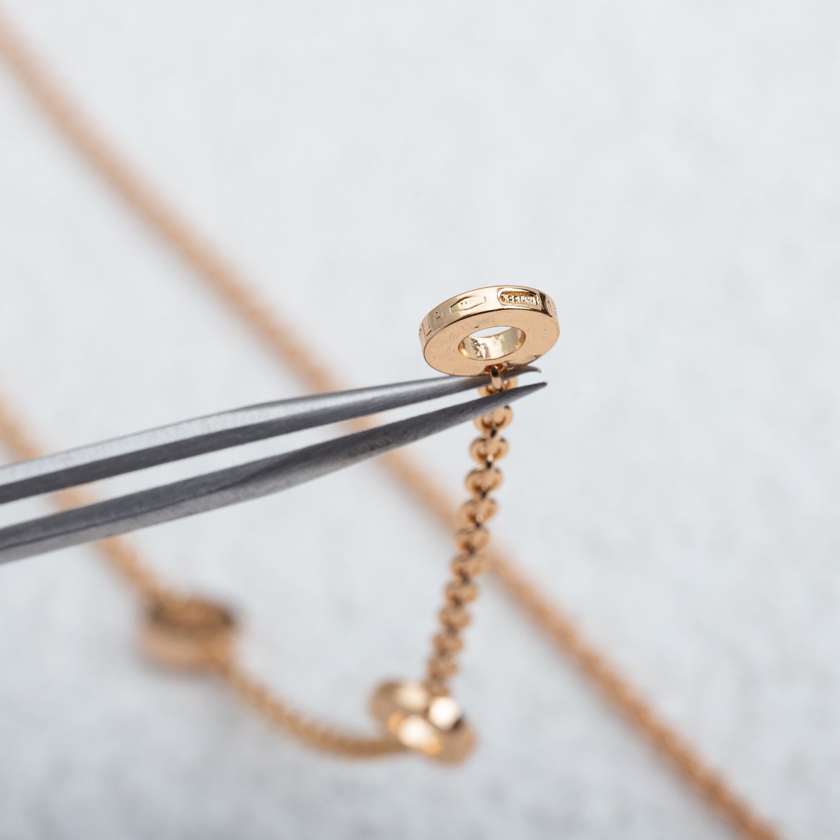 [Raffine]PARENTESI NECKLACE PINK GOLD