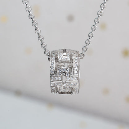 [Raffine]PARENTESI NECKLACE SILVER DIAMOND