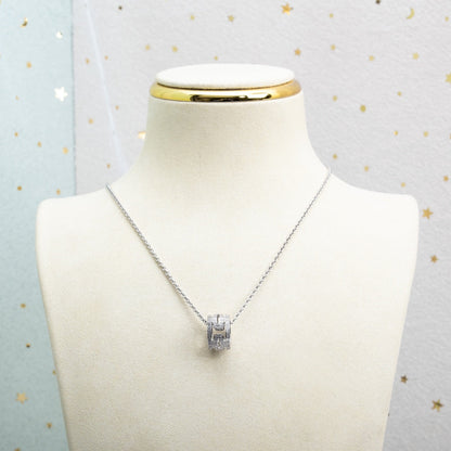 [Raffine]PARENTESI NECKLACE SILVER DIAMOND