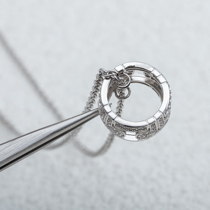 [Raffine]PARENTESI NECKLACE SILVER DIAMOND
