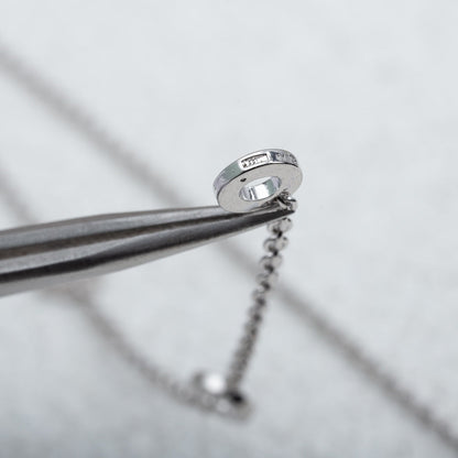 [Raffine]PARENTESI NECKLACE SILVER DIAMOND