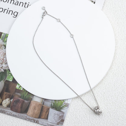 [Raffine]PARENTESI NECKLACE SILVER DIAMOND