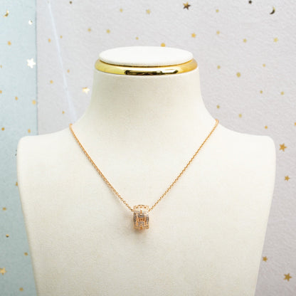 [Raffine]PARENTESI NECKLACE PINK GOLD DIAMOND