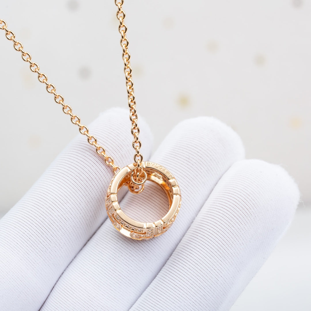 [Raffine]PARENTESI NECKLACE PINK GOLD DIAMOND