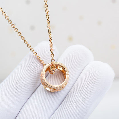 [Raffine]PARENTESI NECKLACE PINK GOLD DIAMOND