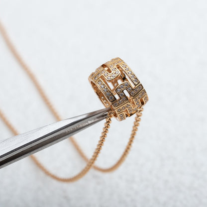 [Raffine]PARENTESI NECKLACE PINK GOLD DIAMOND