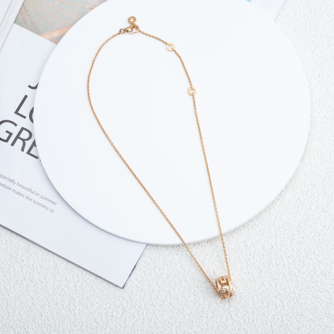 [Raffine]PARENTESI NECKLACE PINK GOLD DIAMOND