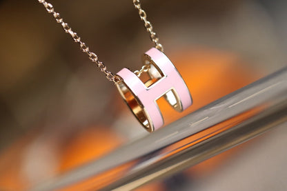 [Raffine]POP H PEDANT PINK GOLD