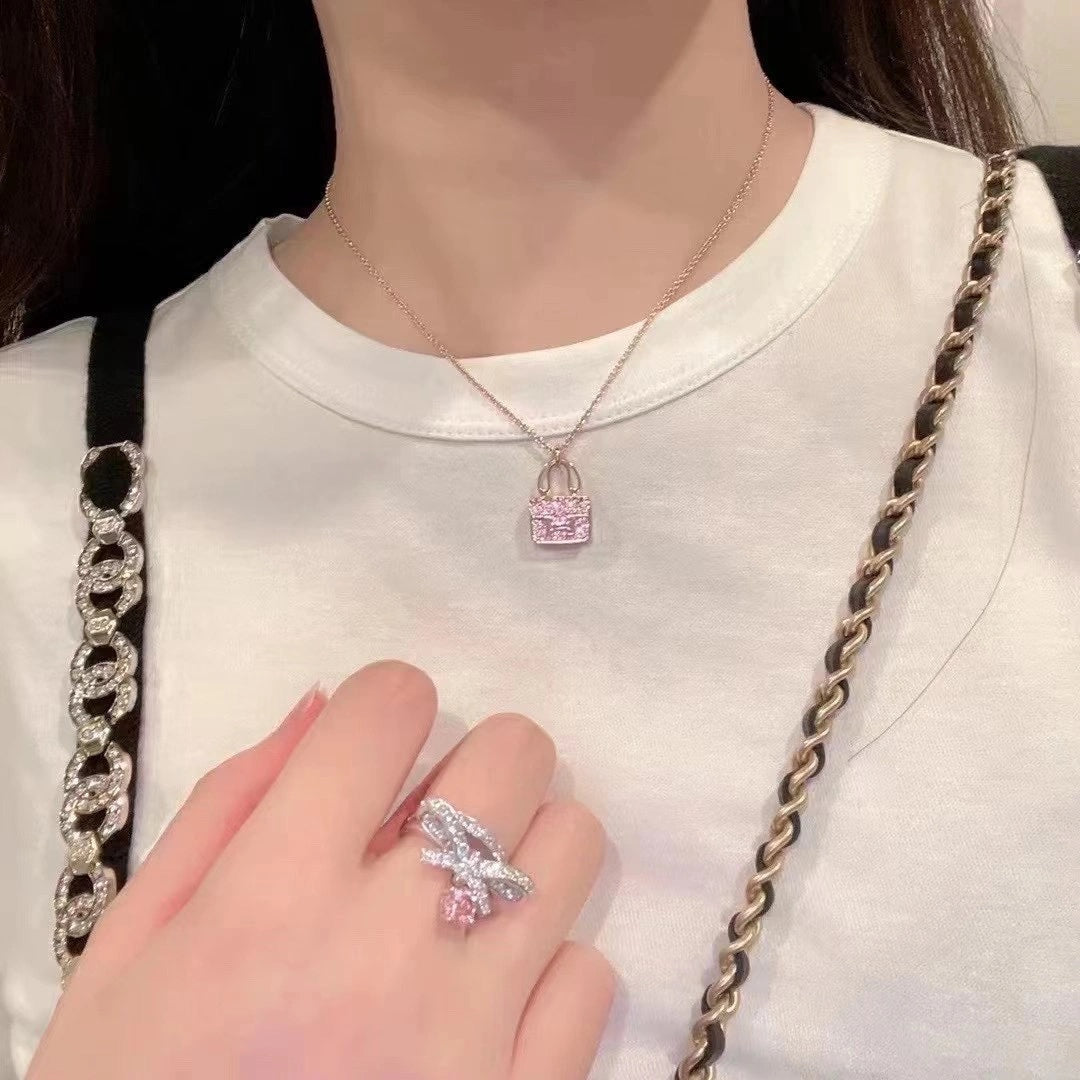 [Raffine]CONSTANCE PEDANT PURPLE DIAMOND NECKLACE