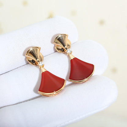 [Raffine]DREAM Carnelian PINK GOLD EARRINGS