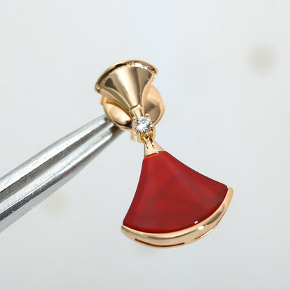 [Raffine]DREAM Carnelian PINK GOLD EARRINGS