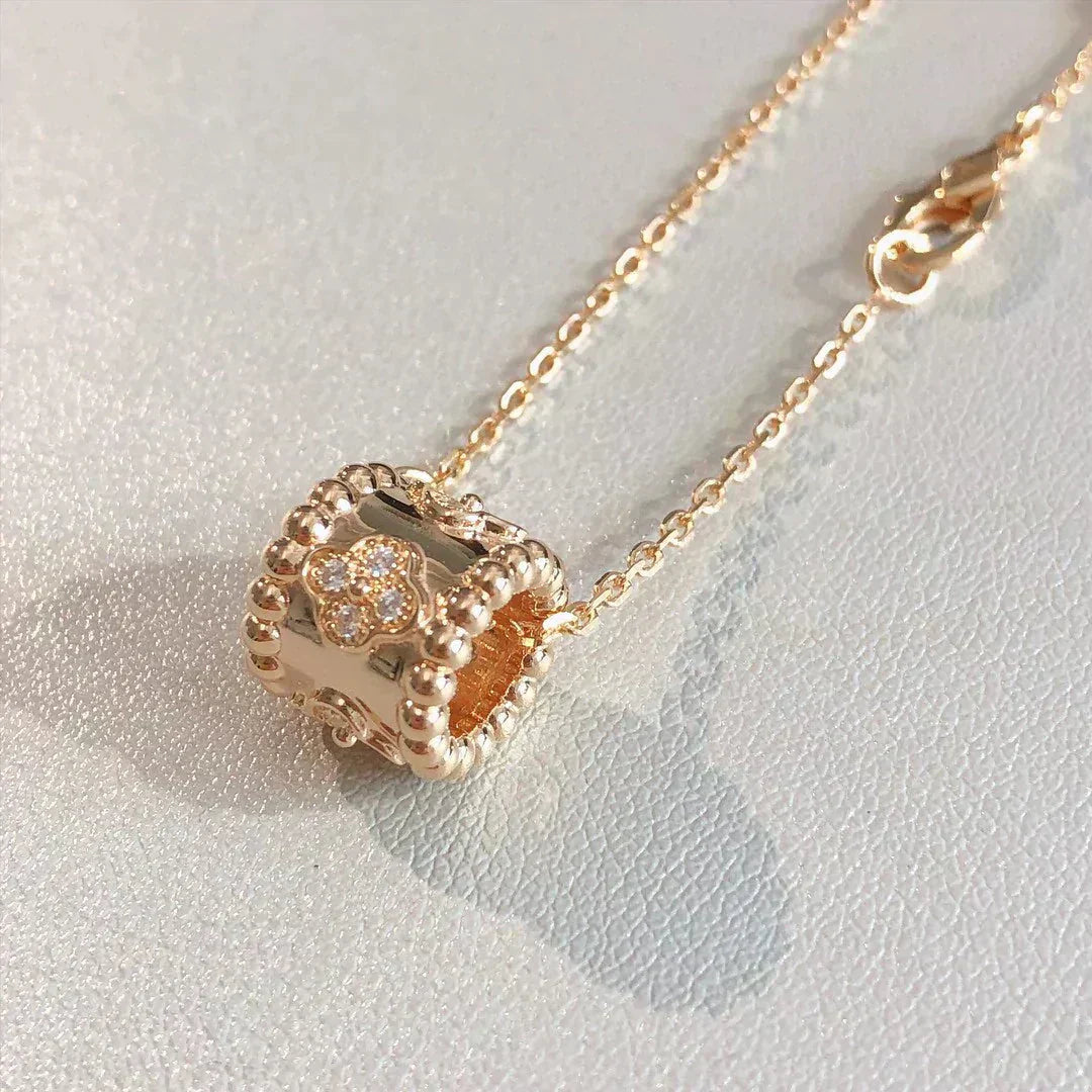 [Raffine] COLLAR CON PEDANTE DE PERLEE ORO / ORO ROSA