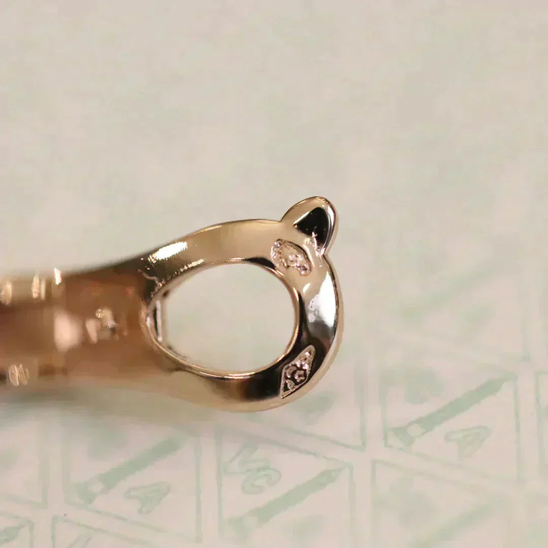 [Raffine]CLOVER MEDIUM 1 MOTIFS FUll DIAMOND EARRINGS