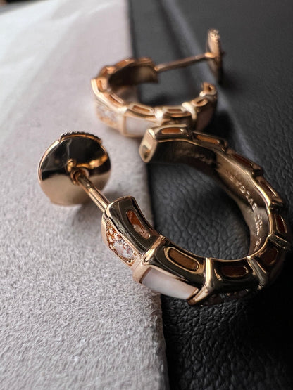 [Raffine]SERPENTI MOP PINK GOLD EARRINGS