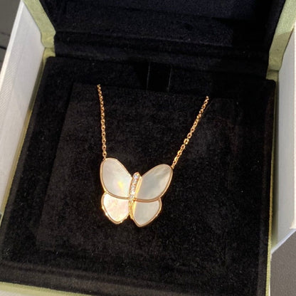 [Raffine] COLLAR DE MARIPOSA CON DIAMANTES Y MOPA DE ORO