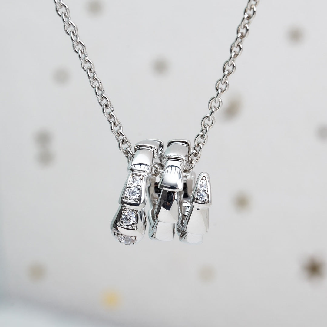[Raffine]SERPENTI SILVER NECKLACE DIAMOND