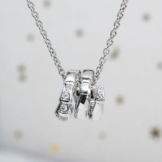 [Raffine]SERPENTI SILVER NECKLACE DIAMOND