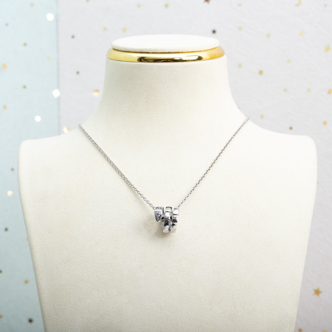 [Raffine]SERPENTI SILVER NECKLACE DIAMOND