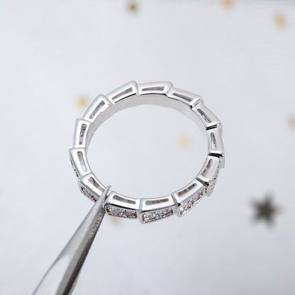 [Raffine]SERPENTI RING SILVER DIAMOND PAVED 3MM
