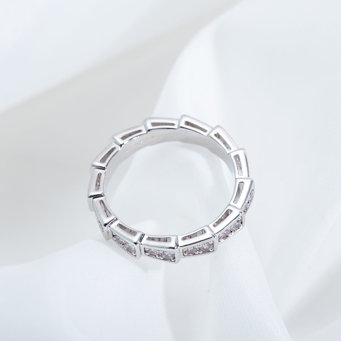 [Raffine]SERPENTI RING SILVER DIAMOND PAVED 3MM