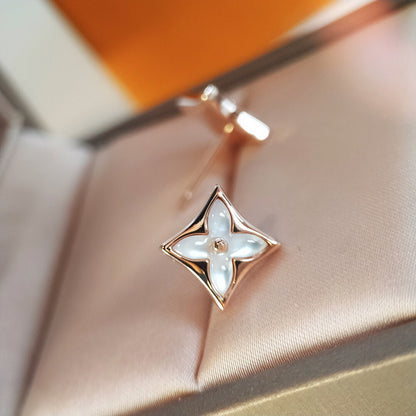 [Raffine]STAR MOP PINK GOLD EARRINGS