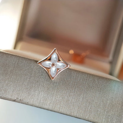 [Raffine]STAR MOP PINK GOLD EARRINGS