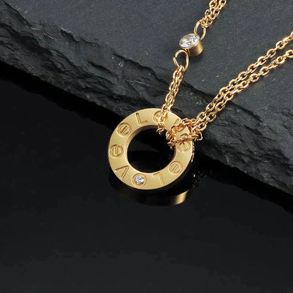 [Raffine] COLLAR DE AMOR 16MM 2 DIAMANTES