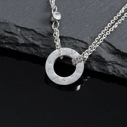 [Raffine] COLLAR DE AMOR 16MM 2 DIAMANTES